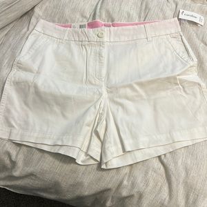 White shorts- brand new
